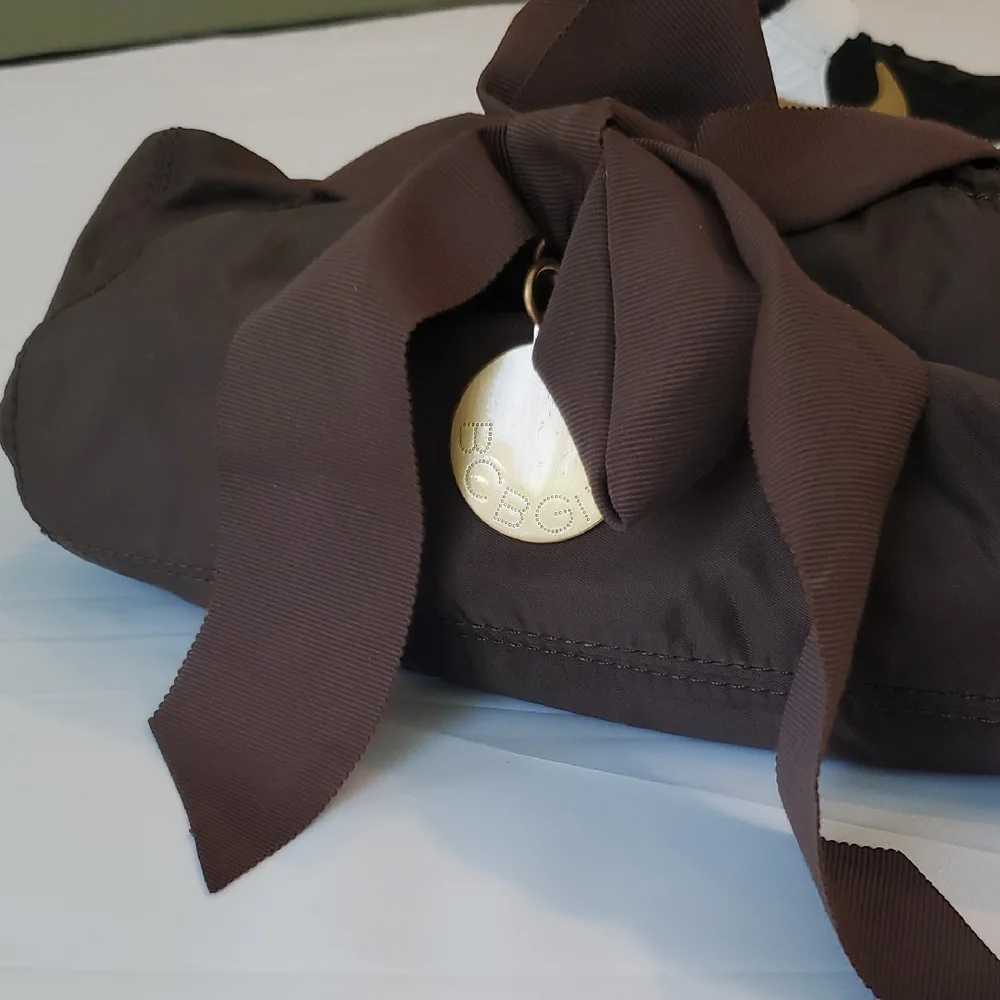 BCBG Brown Bag with Bow Accent